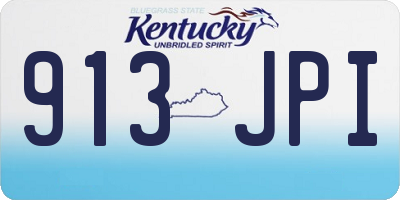 KY license plate 913JPI