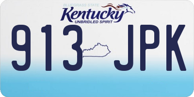 KY license plate 913JPK
