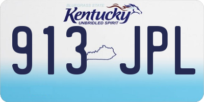 KY license plate 913JPL