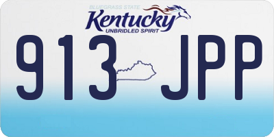 KY license plate 913JPP