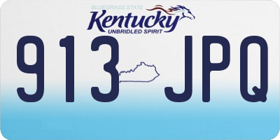 KY license plate 913JPQ