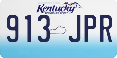 KY license plate 913JPR