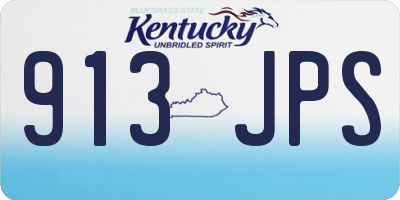 KY license plate 913JPS