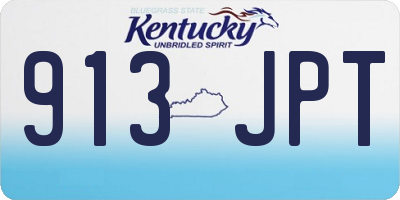 KY license plate 913JPT