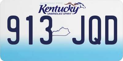 KY license plate 913JQD
