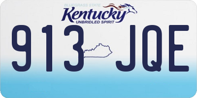KY license plate 913JQE