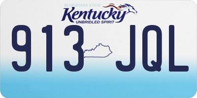 KY license plate 913JQL