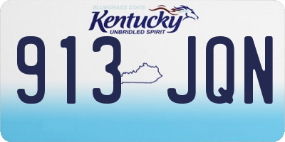 KY license plate 913JQN