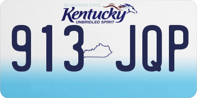 KY license plate 913JQP