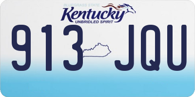 KY license plate 913JQU
