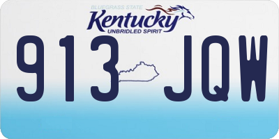 KY license plate 913JQW