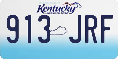 KY license plate 913JRF