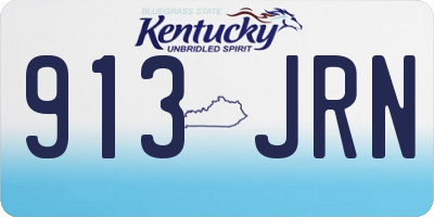 KY license plate 913JRN