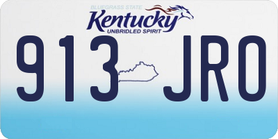 KY license plate 913JRO