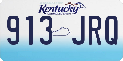 KY license plate 913JRQ