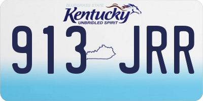 KY license plate 913JRR