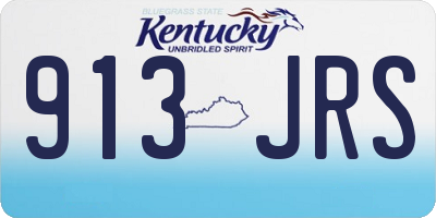 KY license plate 913JRS