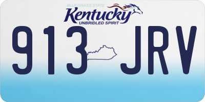 KY license plate 913JRV