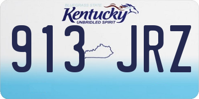 KY license plate 913JRZ