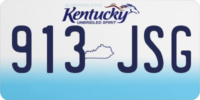 KY license plate 913JSG