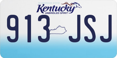 KY license plate 913JSJ