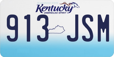 KY license plate 913JSM