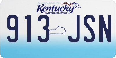 KY license plate 913JSN
