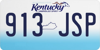 KY license plate 913JSP