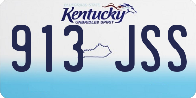 KY license plate 913JSS