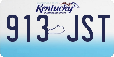 KY license plate 913JST