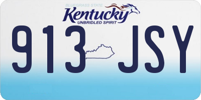 KY license plate 913JSY