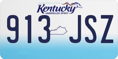 KY license plate 913JSZ