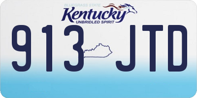 KY license plate 913JTD