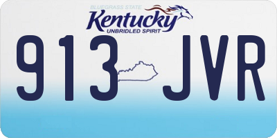 KY license plate 913JVR