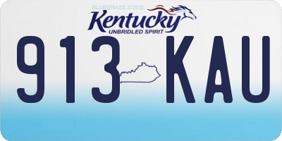 KY license plate 913KAU