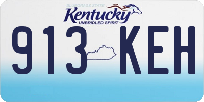 KY license plate 913KEH