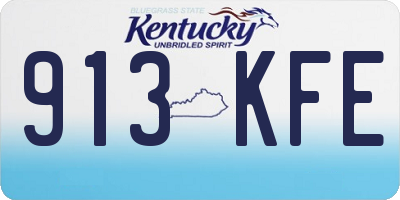 KY license plate 913KFE
