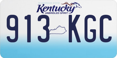 KY license plate 913KGC