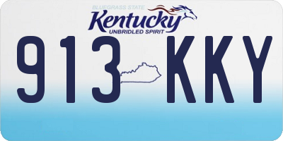 KY license plate 913KKY