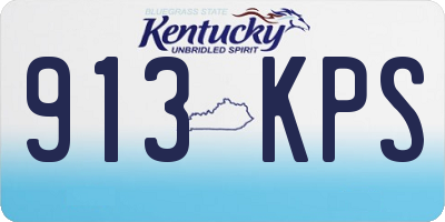 KY license plate 913KPS
