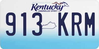 KY license plate 913KRM