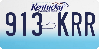 KY license plate 913KRR