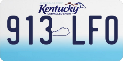 KY license plate 913LFO