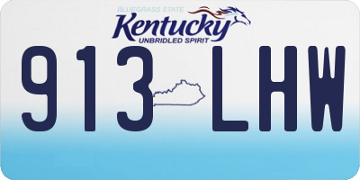 KY license plate 913LHW