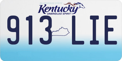 KY license plate 913LIE