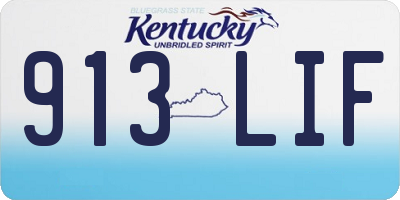 KY license plate 913LIF