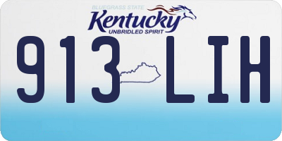 KY license plate 913LIH