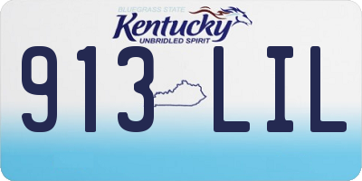 KY license plate 913LIL