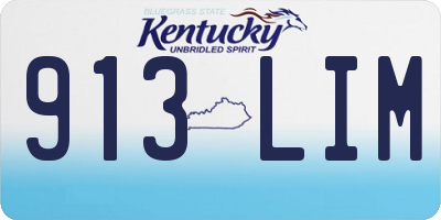KY license plate 913LIM