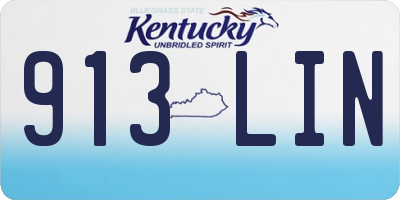 KY license plate 913LIN